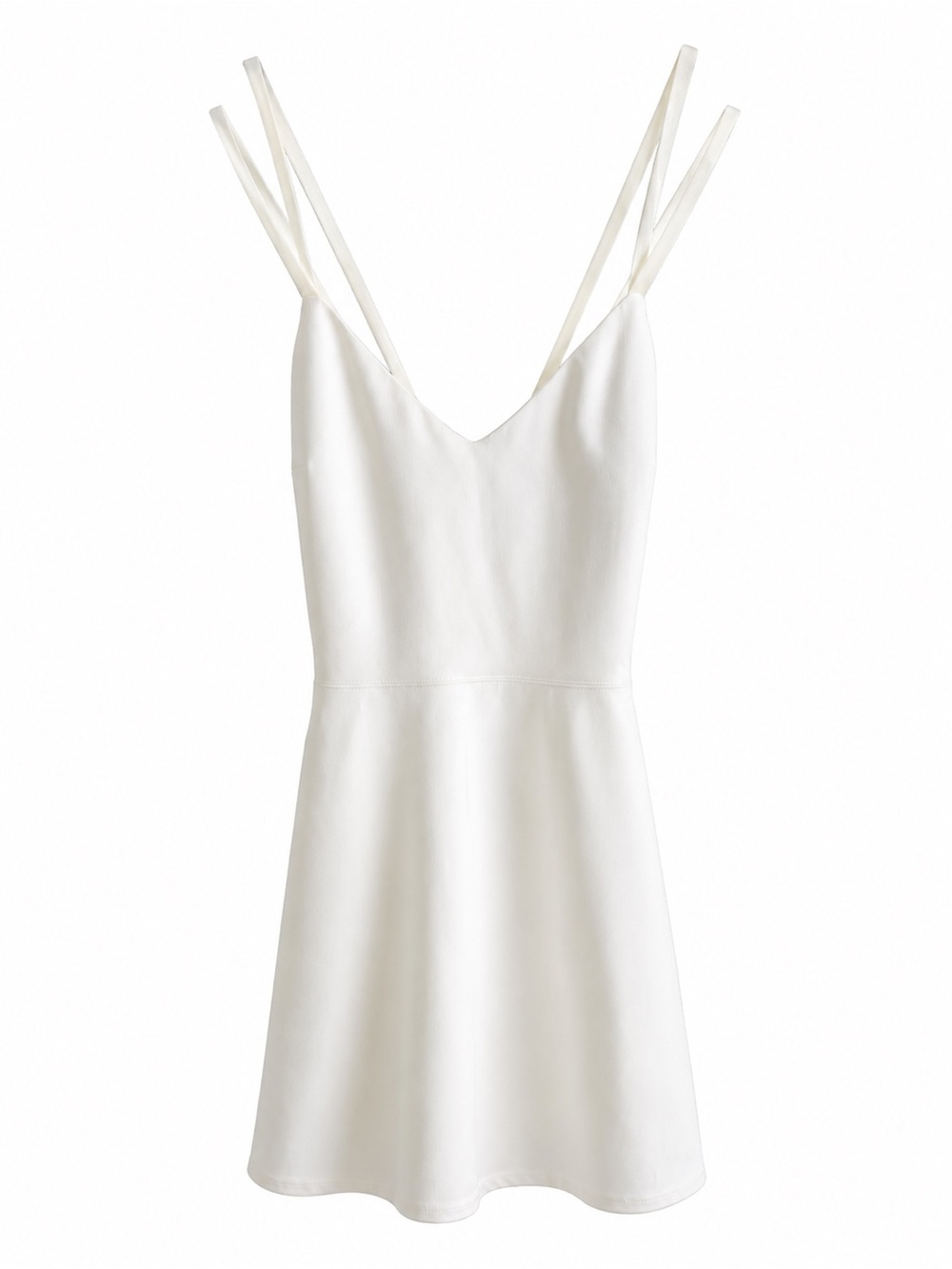 Elizabeth and James White Strappy Back Fit-and-Flare Mini Dress Size 8